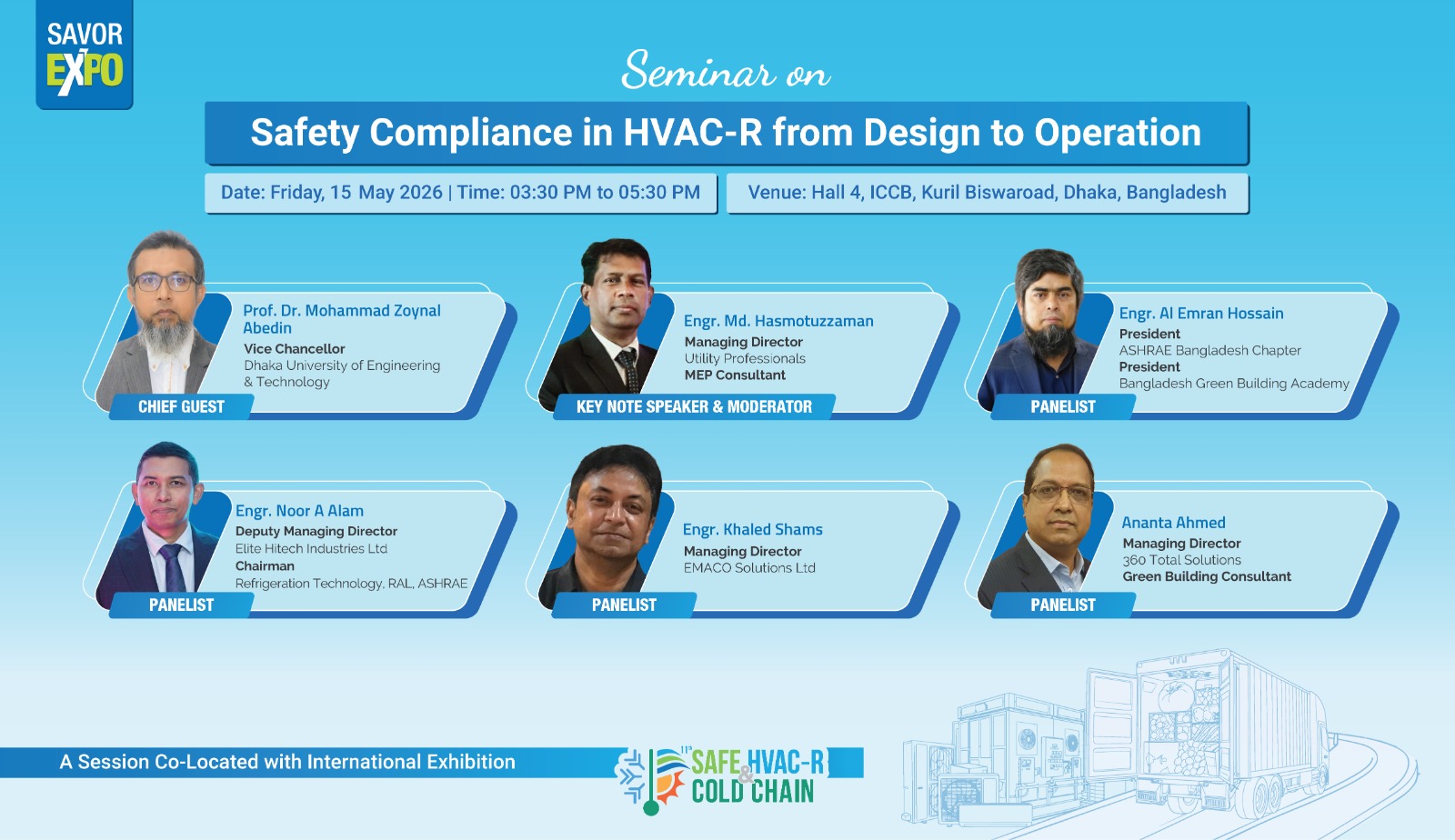 Safety Compliance in HVAC-R from Design to Operation. Header Banner